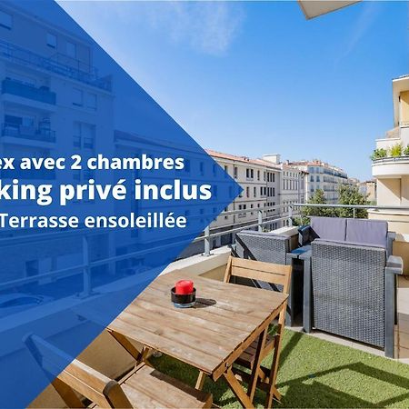 La Joliette; Duplex 2 Chambres, Parking Inclus+ Terrasse+ Ascenseur Marseille Exteriör bild